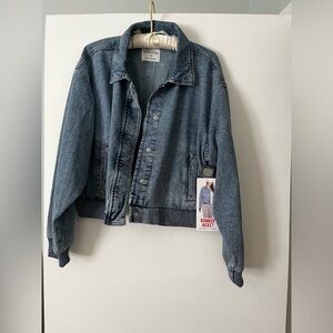 Celebrity Pink Moto Style Denim Jean Jacket